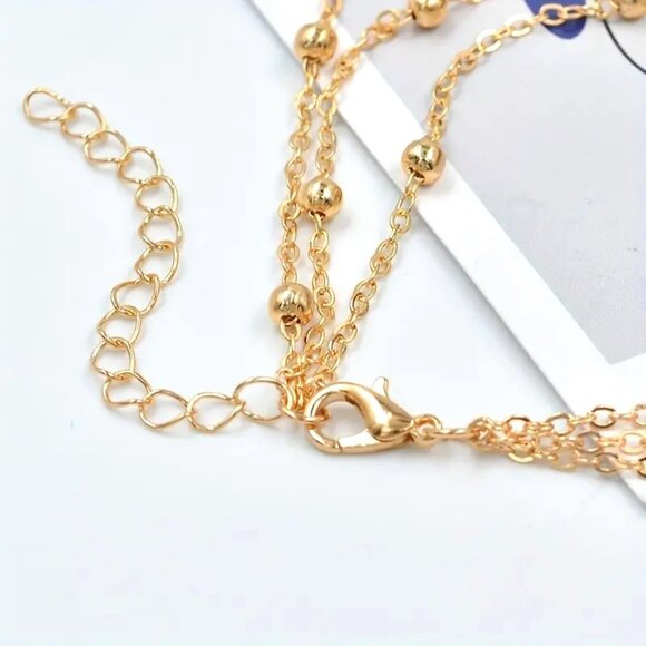 Foot Jewelry Barefoot Sandals Chain Ankle Toe Beads Hippie Boho Trendy Stylish - Picture 4 of 6